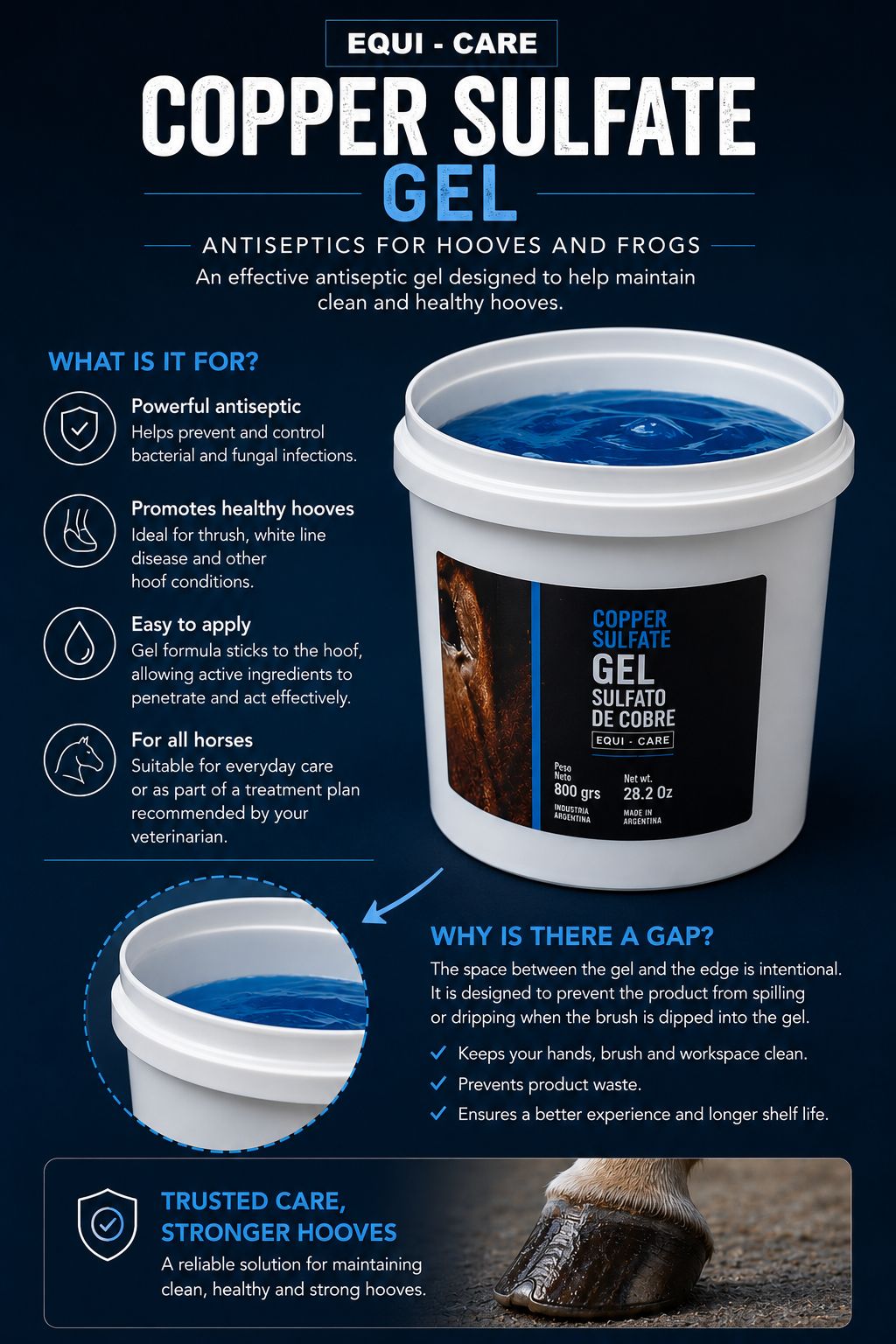 Copper Sulfate Hoof Gel 28oz